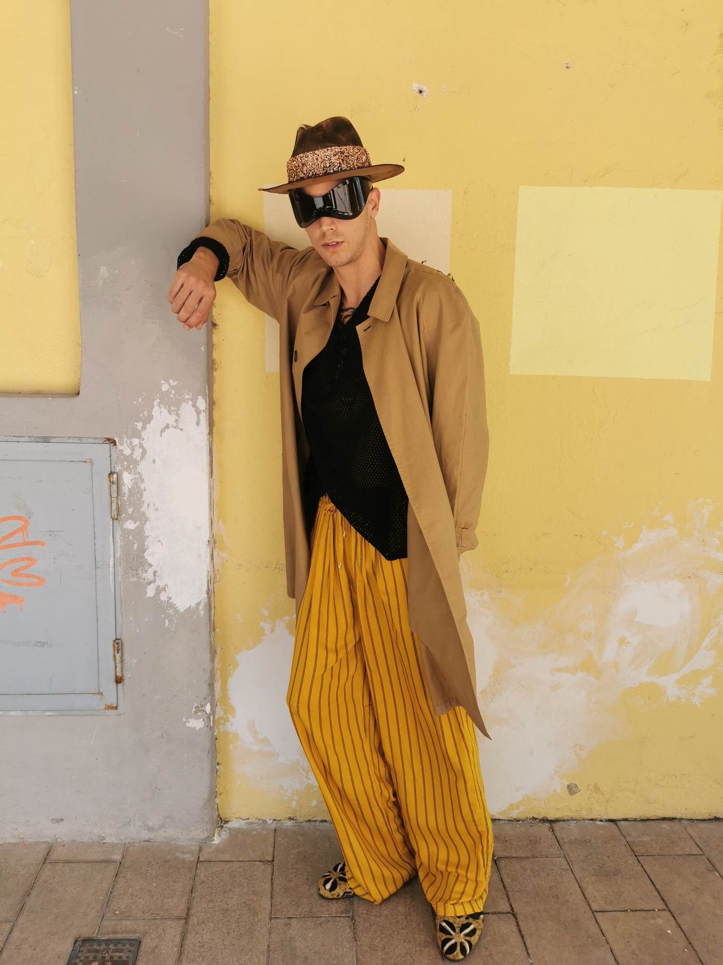 Pablo Trousers - Moutarde Striped