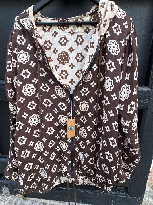 Silk capuche jacket